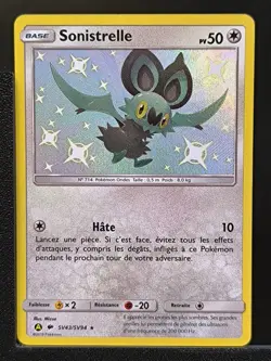 Carte Pokemon Sonistrelle SV43/SV94 Shiny SL11.5 Soleil Lune Destinees Occultes - Image 2