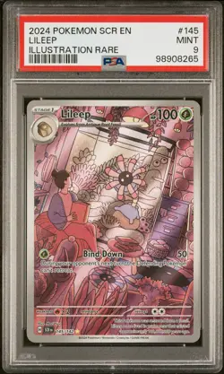 2024 POKEMON SCR EN-STELLAR CROWN ILLUSTRATION RARE #145 LILEEP PSA 9 - Image 1