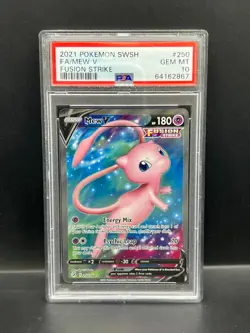 Pokemon PSA 10 GEM MT Mew V 250/264 Fusion Strike FA Holofoil 2021 S#2867 - Image 1