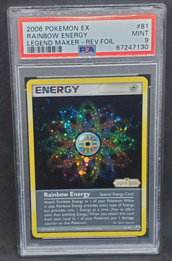 Pokemon PSA 9 MINT Rainbow Energy 81/92 EX Legend Maker Reverse Holo 2006 S#7130 - Image 1