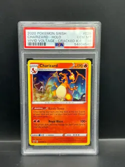 Pokemon PSA 10 GEM MT Charizard 025/185 Theme Deck Cracked Ice Holo 2020 S#4540 - Image 1