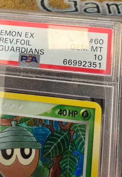 Pokemon PSA 10 GEM MT Seedot 60/100 Crystal Guardians Reverse Holo 2005 S#2351 - Image 4