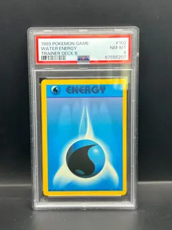 Pokemon PSA 8 NM-MT Water Energy 102/102 TRAINER DECK B Non-Holo 1999 S#5207 - Image 1