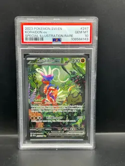 Pokemon PSA 10 GEM Koraidon ex 247/198 Scarlet Violet Illustration Rare S#4143 - Image 1