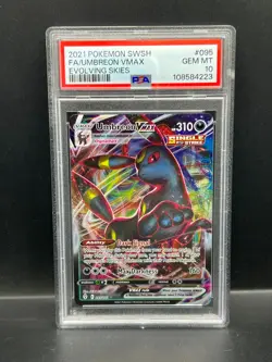 Pokemon PSA 10 GEM MT Umbreon VMAX 095/203 Evolving Skies FA Holo 2021 S#4223 - Image 1
