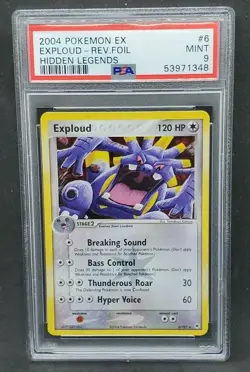 Pokemon PSA 9 MINT Exploud 6/101 EX Hidden Legends Reverse Holofoil 2004 S#1348 - Image 1
