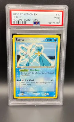 Pokemon PSA 9 MINT Regice 27/110 EX Holon Phantoms Non-Holo 2006 S#6686 - Image 1