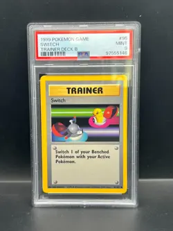 Pokemon PSA 9 MINT Switch 95/102 TRAINER DECK B Non-Holo 1999 S#5146 - Image 1