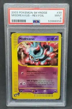Pokemon PSA 9 MINT Misdreavus 39/144 Skyridge Reverse Holofoil 2003 S#8956 - Image 1