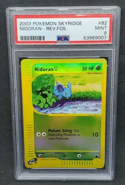 Pokemon PSA 9 MINT Nidoran F 82/144 Skyridge Reverse Holof 2003 E-Reader S#9007 - Image 1