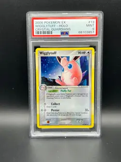 Pokemon PSA 9 MINT Wigglytuff 13/100 EX Crystal Guardians Holofoil 2006 S#3857 - Image 1