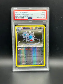 Pokemon PSA 9 MINT Klinklang 76/114 Black & White Reverse Holofoil 2011 S#9061 - Image 1