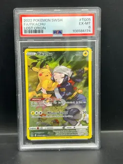 Pokemon PSA 6 EX-MT Pikachu TG05/TG30 Lost Origin Holofoil FA 2022 S#4174 - Image 1
