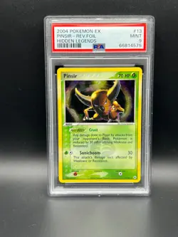 Pokemon PSA 9 MINT Pinsir 13/101 EX Hidden Legends Reverse Holofoil 2004 S#4575 - Image 1
