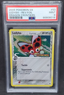 Pokemon PSA 9 MINT Ledyba 53/101 EX Dragon Frontiers Reverse Holo 2006 S#8018 - Image 1