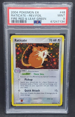 Pokemon PSA 9 MINT Raticate 48/112 FireRed & LeafGreen Reverse Holo 2004 S#7134 - Image 1