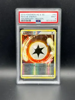 Pokemon PSA 9 MINT Rescue Energy 90/102 HGSS Triumphant Reverse Holo 2010 S#0106 - Image 1