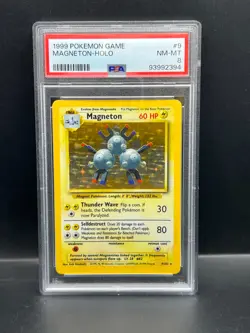 Pokemon PSA 8 NM-MT Magneton 9/102 Base Set Holofoil 1999 S#2394 - Image 1