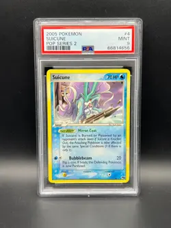 Pokemon PSA 9 MINT Suicune 4/17 Pop Series 2 Non-Holo 2005 S#4656 - Image 1
