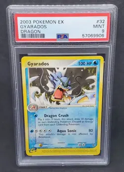 Pokemon PSA 9 MINT Gyarados 32/97 EX Dragon Non-Holo 2003 E Reader S#9906 - Image 1