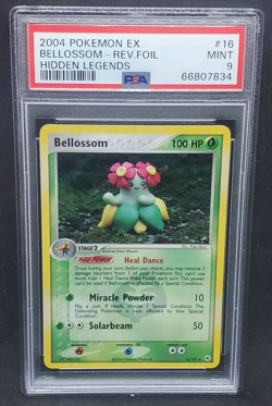 Pokemon PSA 9 MINT Bellossom 16/101 EX Hidden Legends Reverse Holo 2004 S#7834 - Image 1