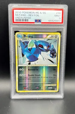 Pokemon PSA 9 MINT Metang 30/90 Undaunted Reverse Holofoil 2010 S#6807 - Image 1