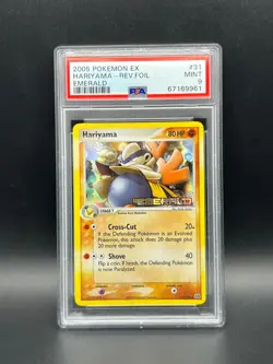Pokemon PSA 9 MINT Hariyama 31/106 EX Emerald Reverse Holofoil 2005 S#9961 - Image 1