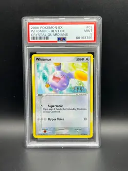 Pokemon PSA 9 MINT Whismur 69/100 EX Crystal Guardians Reverse Holo 2006 S#3796 - Image 1