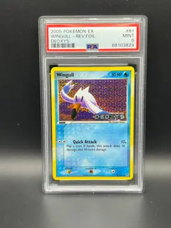Pokemon PSA 9 MINT Wingull 81/107 EX Deoxys Reverse Holofoil 2005 S#3829 - Image 1