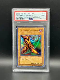 Yugioh PSA 9 MINT Left Leg of the Forbidden One LOB-121 Reprint 2010 ERROR #5829 - Image 1