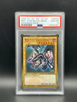 Yugioh PSA 10 GEM MT Red-Eyes Black Dragon MAGO-EN003 Gold Rare 1st Ed S#3361 - Image 1