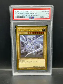 Yugioh PSA 7 NM Blue-Eyes White Dragon MVP1-ENG55 Ultra Rare 1st Edition S#4297 - Image 1