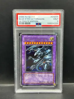 Yugioh PSA 9 MINT Blue-Eyes Ultimate Dragon JMP-EN005 Ultimate Edition S#4339 - Image 1