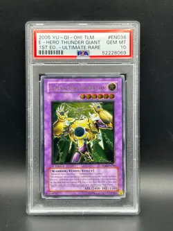 Yugioh PSA 10 GEM MT Elemental Hero Thunder Giant TLM-EN036 Ultimate 1st S#8085 - Image 1
