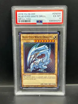 Yugioh PSA 6 EX-MT Blue-Eyes White Dragon CT13-EN008 Ultra Rare Limited S#4258 - Image 1