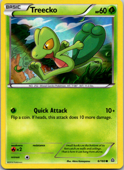 Treecko 6/160 Holo Common Promo XY Primal Clash Pokemon Card Mint NM - Image 1