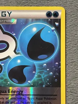 Double Aqua Energy 33/34 Reverse Holo Pokemon Card Double Crisis 2015 LP - Image 4