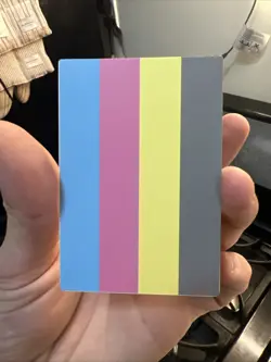 Yugioh Test Print Card Vintage KYMC Reverse CMYK Misprint Error Common - Image 1