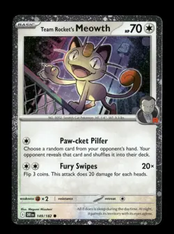 Team Rocket's Meowth (Cosmos Holo) Holo Common Miscellaneous Cards & Products 14 - Image 1