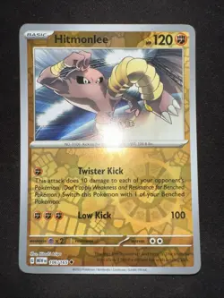 Pokemon Card Hitmonlee Scarlet & Violet 151 Reverse Holo 106/165 Near Mint - Image 1
