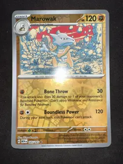 Pokemon Card Marowak Pokemon 151 Scarlet & Violet Reverse Holo 105/165 - Image 1