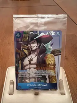 One Piece TCG Dracule Mihawk P-081 P Foil Card Winner Release Event English - Image 1