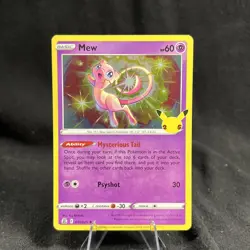 Pokemon Mew TCG Holo Rare Card Celebrations 011/025 NM Condition - Image 1