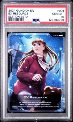 PSA 10 Gundam Card Game SDCC 2025 Bandai Exclusive EX Resource EXRP-001 Promo - Image 1