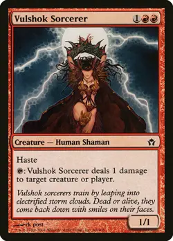 1x Vulshok Sorcerer - NM English MTG - Fifth Dawn - Image 1