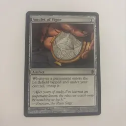 Amulet of Vigor LP Worldwake WWK MTG Magic the Gathering Rare 121 / 145 Artifact - Image 1