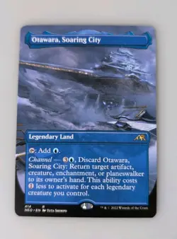 MTG Otawara, Soaring City Borderless Non-Foil from Kamigawa: Neon Dynasty Mint - Image 2