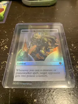 Foil Off Center Ajani, Sleeper Agent Emblem/Soldier Token - Image 1