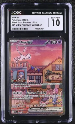 MEW EX Scarlet & Violet Black Star Promo Holo #053 CGC 10 Gem Mint Pokemon - Image 1