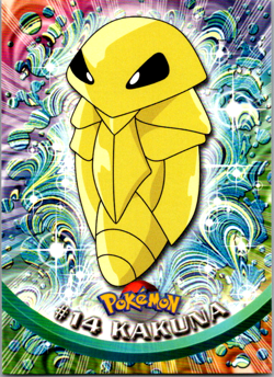 Kakuna #14 Black Logo - 1999 Pokemon Topps TV Animation Series 1 - Image 1